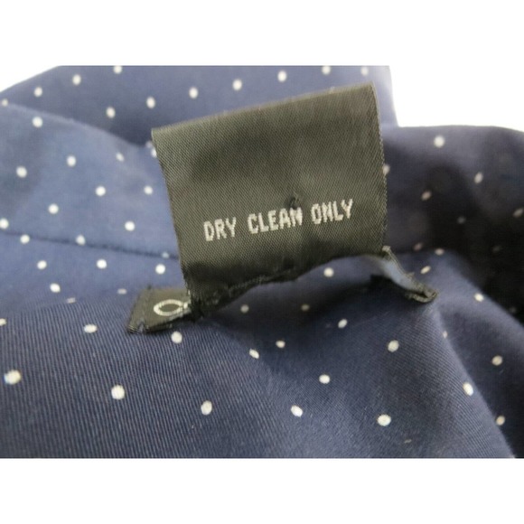 Vintage Size 12 Large Counterparts Navy Blue White Polka Dot Jacket Blazer - Picture 6 of 6
